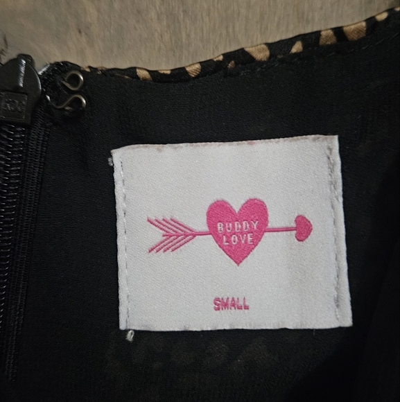 BUDDYLOVE Feline Cheetah print satin Nora Mini Dress. Size Small - Picture 8 of 12